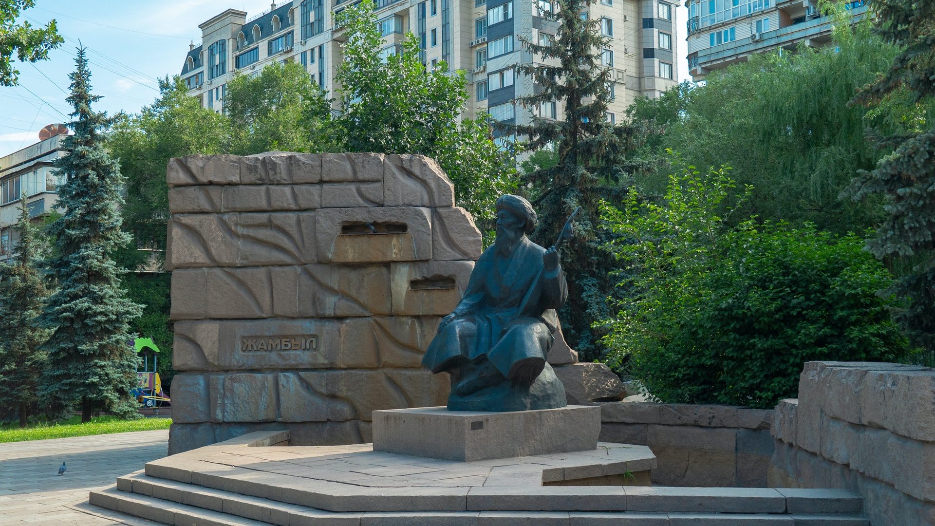 Monument to the poet – akyn Zh . Zhabaev
